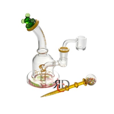 WATER PIPE HIPSTER HONEYCOMB DAB RIG, BANGER CAP & QUARTZ BANGER WP15006 1CT